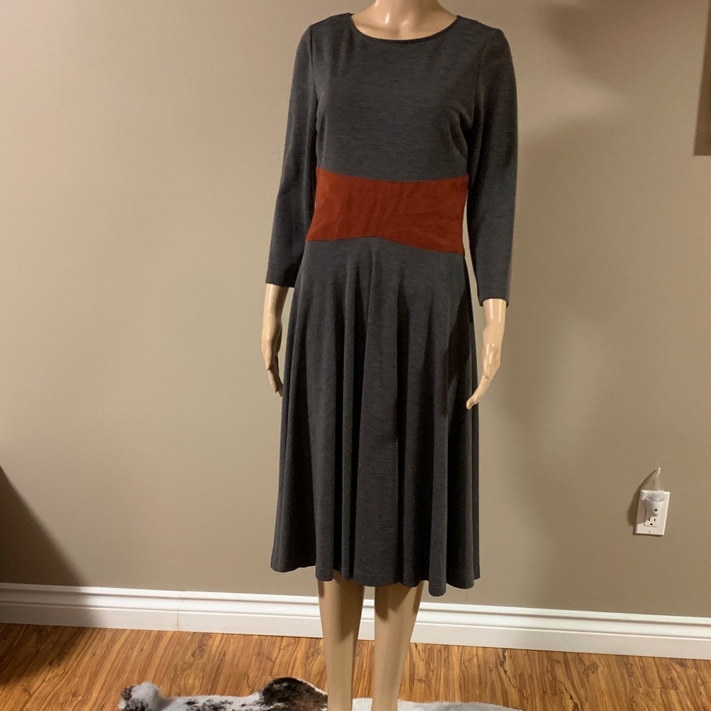 Vintage Sheri Martin New York Elegant Women's Dress Gray Size 6
